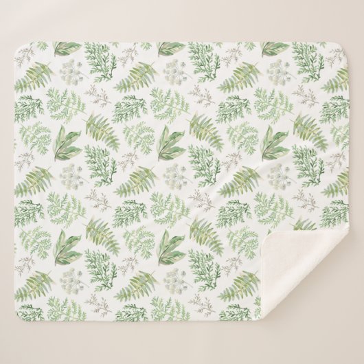 Couverture Sherpa La verdure de forêt modèlent (Devant (Horizontal))