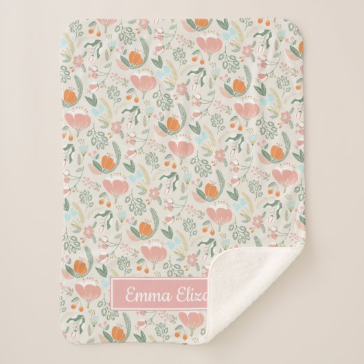 Couverture Sherpa La vie est belle | Bébé personnalisé (Devant)