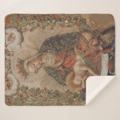 Couverture Sherpa La Vierge adorant le Christ Enfant Noël (Devant (Horizontal))