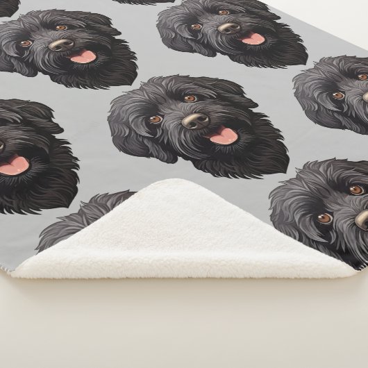 Couverture Sherpa Labradoodle Chien noir (3/4)