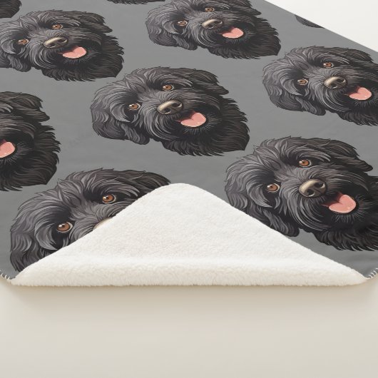 Couverture Sherpa Labradoodle Chien noir (3/4)