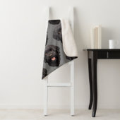 Couverture Sherpa Labradoodle Chien noir (En situation)