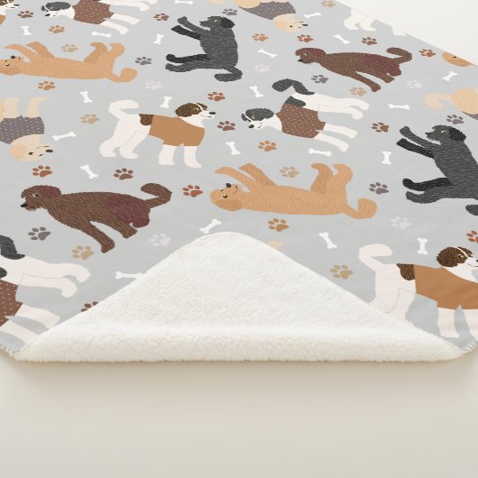 Couverture Sherpa Labradoodle / Goldendoodle Bones and Paws Sherpa B (3/4)