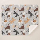 Couverture Sherpa Labradoodle / Goldendoodle Bones and Paws Sherpa B (Devant (Horizontal))