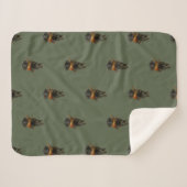 Couverture Sherpa Labrador noir et Faisan (Devant (Horizontal))