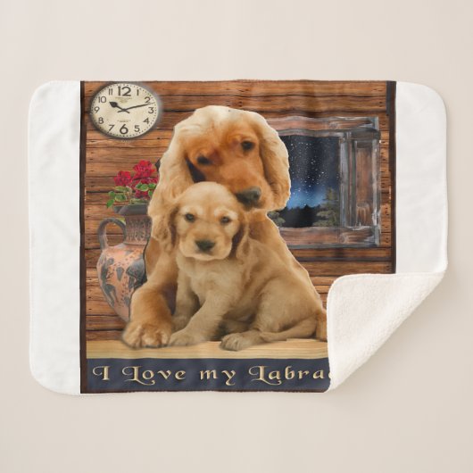 Couverture Sherpa Labrador Retriever (Devant (Horizontal))