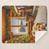 Couverture Sherpa Labrador Retriever Vacances (Devant (Horizontal))