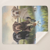 Couverture Sherpa Labrador Retrievers, (Chasse aux chiens) (Devant (Horizontal))