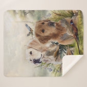 Couverture Sherpa Labrador Retrivers avec faisan, Art (Devant (Horizontal))