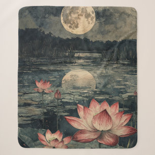 Couverture Sherpa Lac de lotus au clair de lune (4)