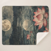 Couverture Sherpa Lac de lotus au clair de lune (4) (Devant (Horizontal))