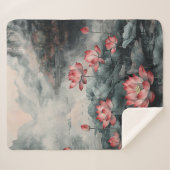 Couverture Sherpa Lac de lotus au clair de lune (5) (Devant (Horizontal))
