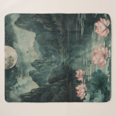 Couverture Sherpa Lac de lotus au clair de lune (8) (Devant (Horizontal))