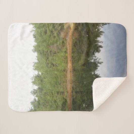 Couverture Sherpa Lac de réflexion des pins (Devant (Horizontal))