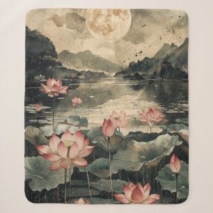 Couverture Sherpa Lac Lotus au Clair de Lune (1)