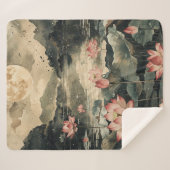 Couverture Sherpa Lac Lotus au Clair de Lune (1) (Devant (Horizontal))