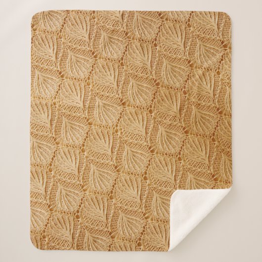 Couverture Sherpa lace fabric textures (Devant)