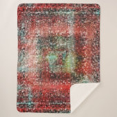 Couverture Sherpa Ladrilho vermelho manchado com tinta spray (Devant)