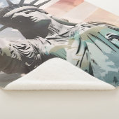 Couverture Sherpa Lady Liberty et le drapeau américain (3/4)