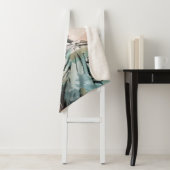 Couverture Sherpa Lady Liberty et le drapeau américain (En situation)