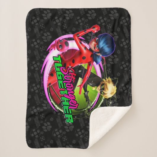 Couverture Sherpa Ladybug & Cat Noir | Ensemble plus fort (Devant)