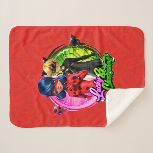 Couverture Sherpa Ladybug & Cat Noir | Lucky & Charming (Devant (Horizontal))