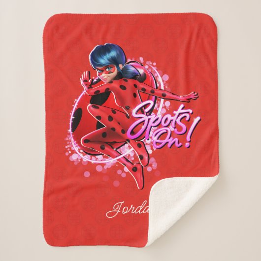 Couverture Sherpa Ladybug miraculeux | Spots Sur Graphic (Devant)