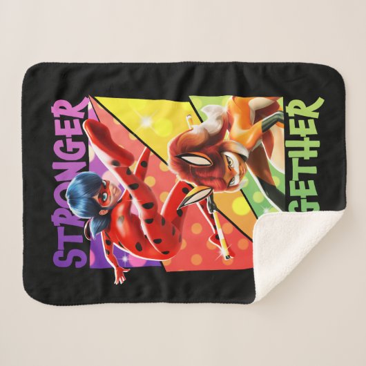 Couverture Sherpa Ladybug & Rena Rouge | Ensemble plus fort (Devant (Horizontal))