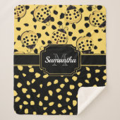 Couverture Sherpa Ladybugs Jaune (Devant)