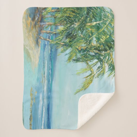 Couverture Sherpa Lagon Côtier Bleu (Devant)