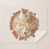 Couverture Sherpa Laisser briller le soleil dans la marguerite Super (Devant (Horizontal))