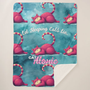 Couverture Sherpa Laisser Les Chats Dormir Allonger Catatonic Sherpa