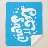 Couverture Sherpa Laisser neiger hiver design (Devant)