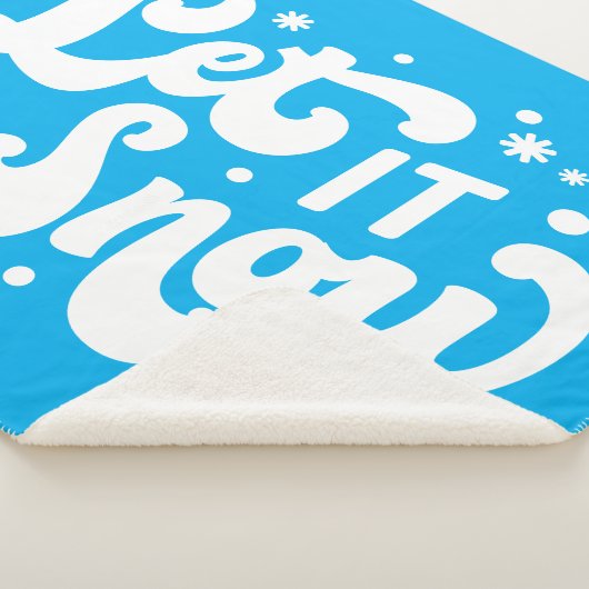 Couverture Sherpa Laisser neiger hiver design (3/4)