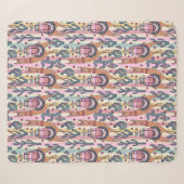 Couverture Sherpa Lamas sur le motif de rayures (Devant (Horizontal))