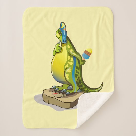 Couverture Sherpa Lambeosaurus Se Possédant Sur Une Échelle De Poids (Devant)