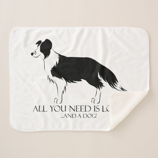 Couverture Sherpa L'Amour Et Un Chien (Devant (Horizontal))