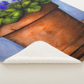 Couverture Sherpa L'amour fleurit ici Violet Floral (3/4)