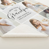 Couverture Sherpa L'amour manuscrit personnalisé Grandpa 8-Photo (3/4)