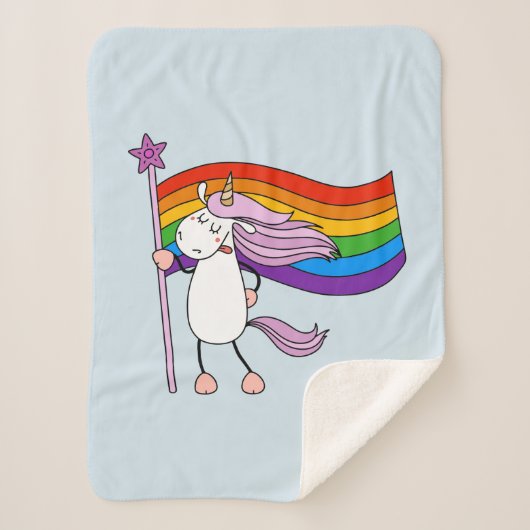 Couverture Sherpa L'amour n'a pas de limites Unicorne (Devant)