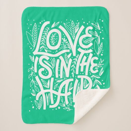 Couverture Sherpa L'amour vert est dans les cheveux (Devant)