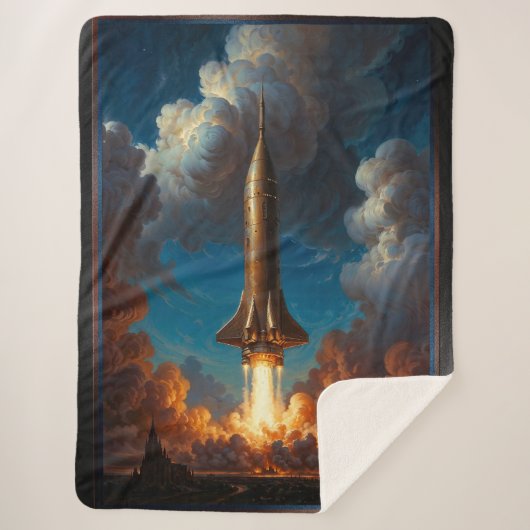 Couverture Sherpa Lancement d'une fusée de fusion rétro époustouflan (Devant)