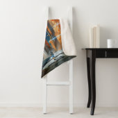 Couverture Sherpa Lancement Lunaire - Voyage vers Moon Retro Poster (En situation)