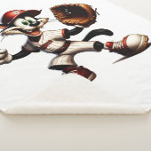 Couverture Sherpa Lanceur de baseball Goofy Cat se prépare (3/4)