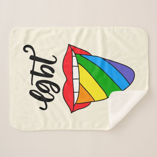Couverture Sherpa Langue arc-en-ciel LGBT (Devant (Horizontal))