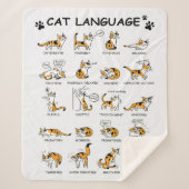 Couverture Sherpa Langue de chat, Drôle Chat Kitten, Aimer Idée cade (Devant)