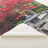 Couverture Sherpa Lanterne de l'étang japonais et photo Feuille roug (3/4)