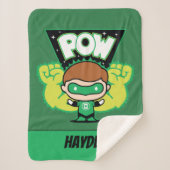 Couverture Sherpa Lanterne verte Chibi Formant Des Poings Géants (Devant)