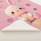 Couverture Sherpa Lapin au Crochet Sucré (3/4)