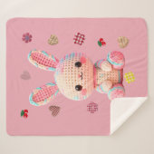 Couverture Sherpa Lapin au Crochet Sucré (Devant (Horizontal))